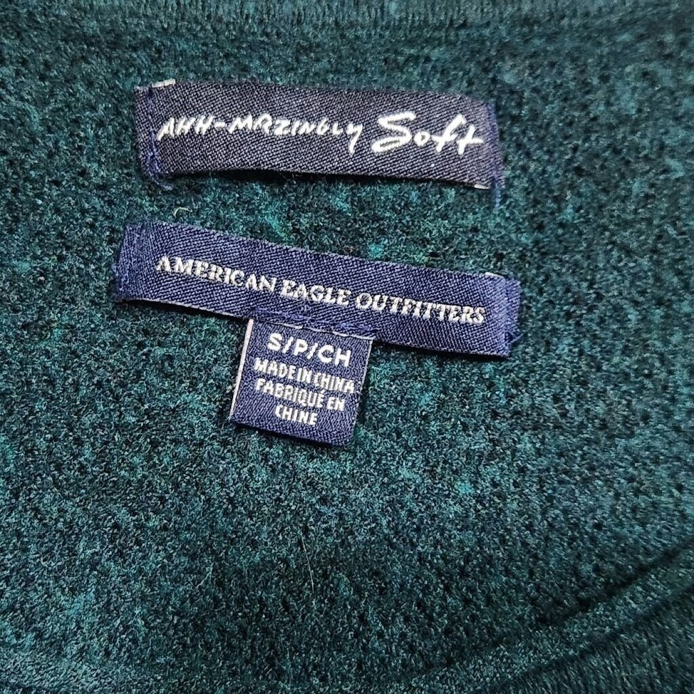 American Eagle Outfitters Petite Small Teal Sweater - Picture 6 of 6